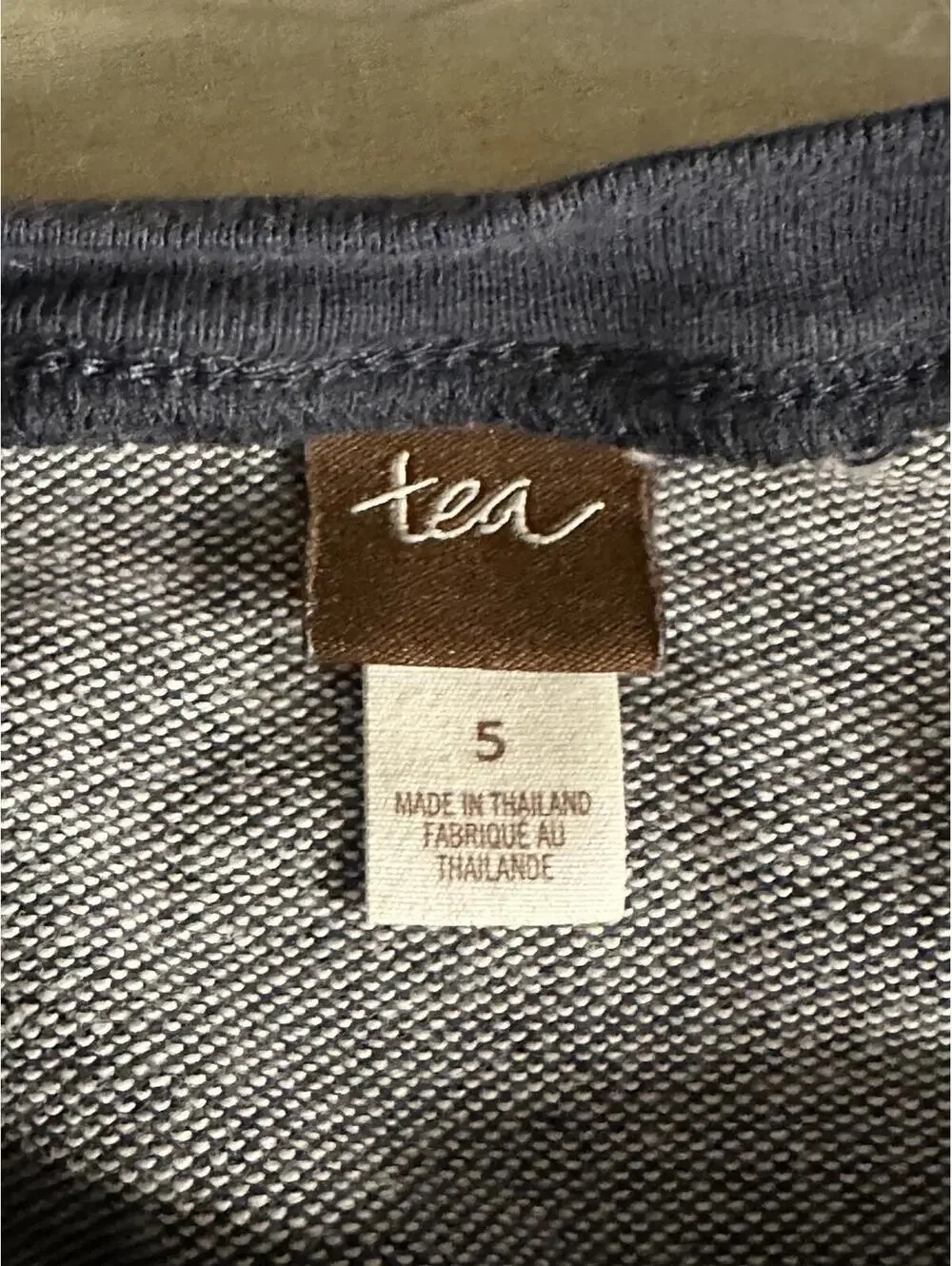 tea Collection chambray blue cotton embroidered floral skull knit tunic dress 5